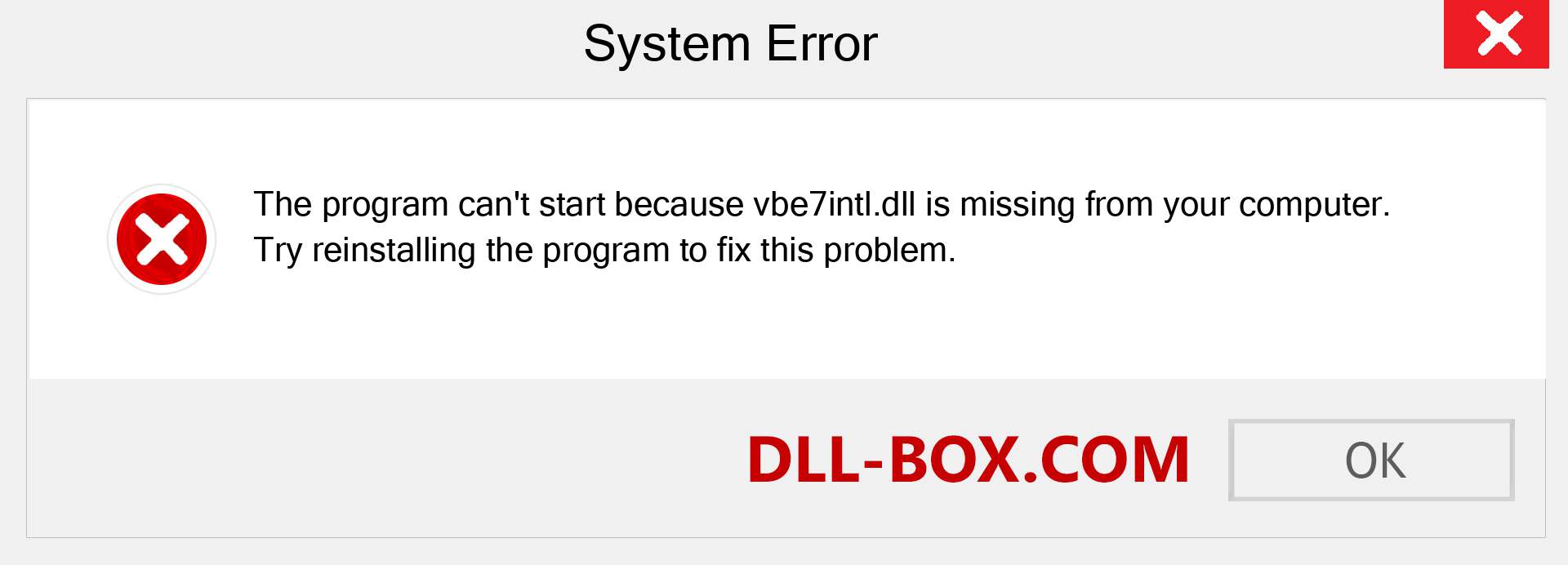  vbe7intl.dll file is missing?. Download for Windows 7, 8, 10 - Fix  vbe7intl dll Missing Error on Windows, photos, images